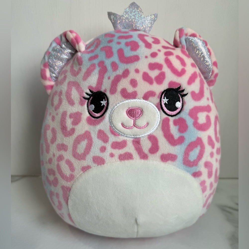 SQUISHMALLOWS Brandi‎ The Cheetah Queen Pink Cat KellyToy 8" Tall